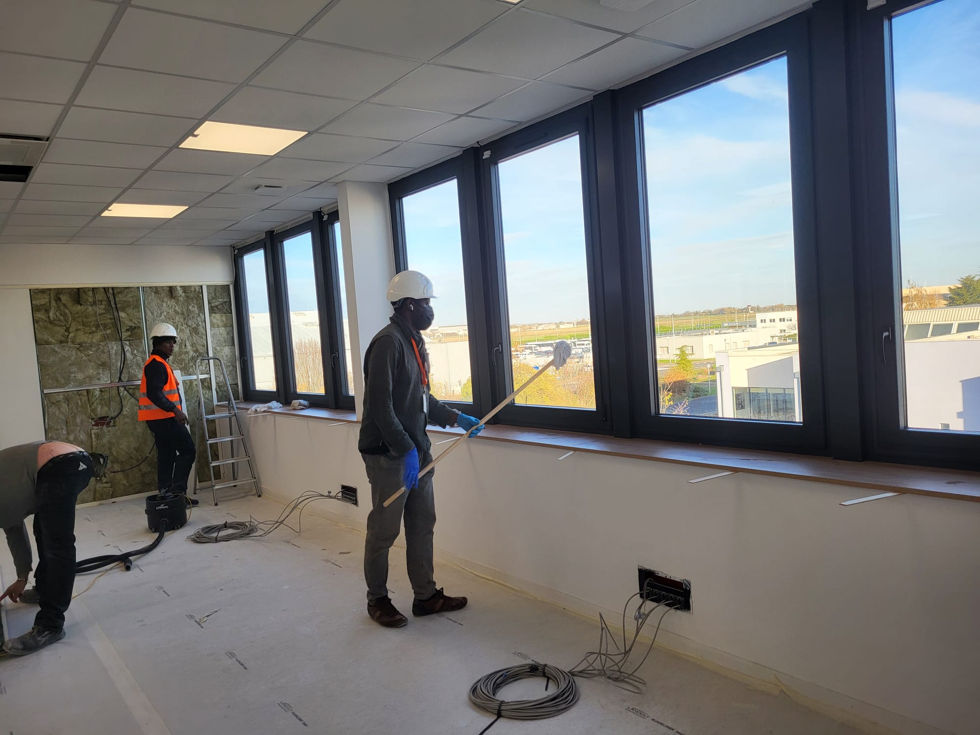 Bureaux nettoyés après intervention